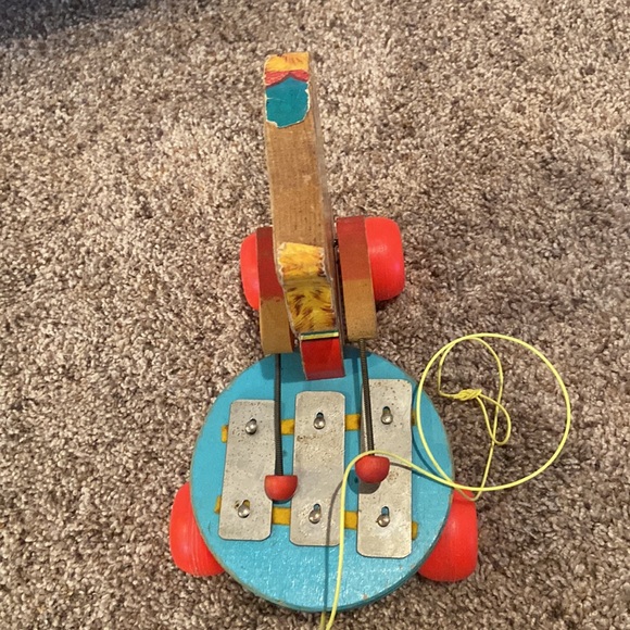 VINTAGE FISHER PRICE TEDDY ZILO XYLOPHONE PULL TOY - Picture 8 of 8